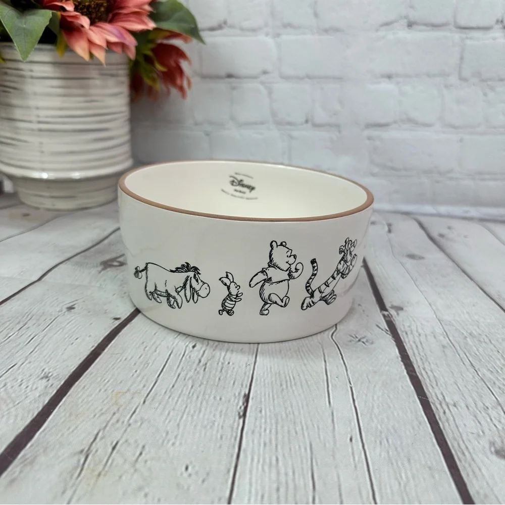 NWT rae dunn Disney Winnie the Pooh pet bowl farmhouse cottage neutral furry mom